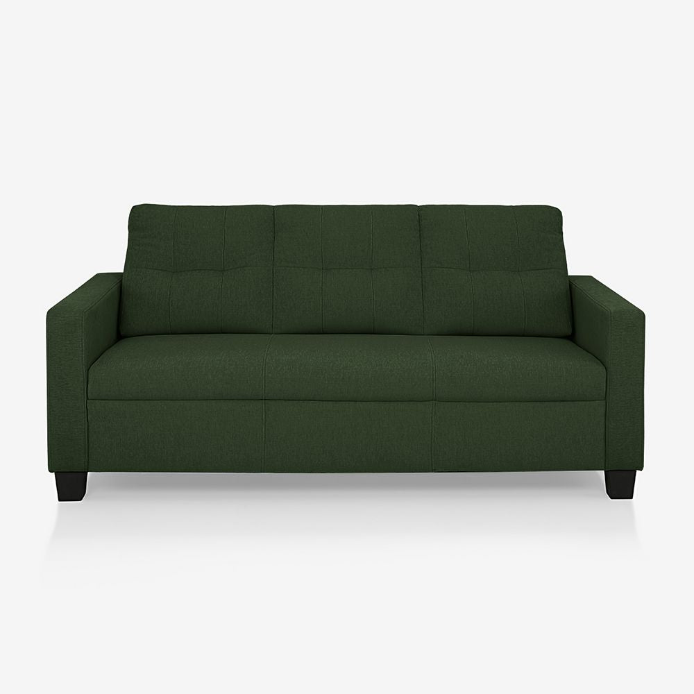 Ease Green Fabric 3 Seater Sofa