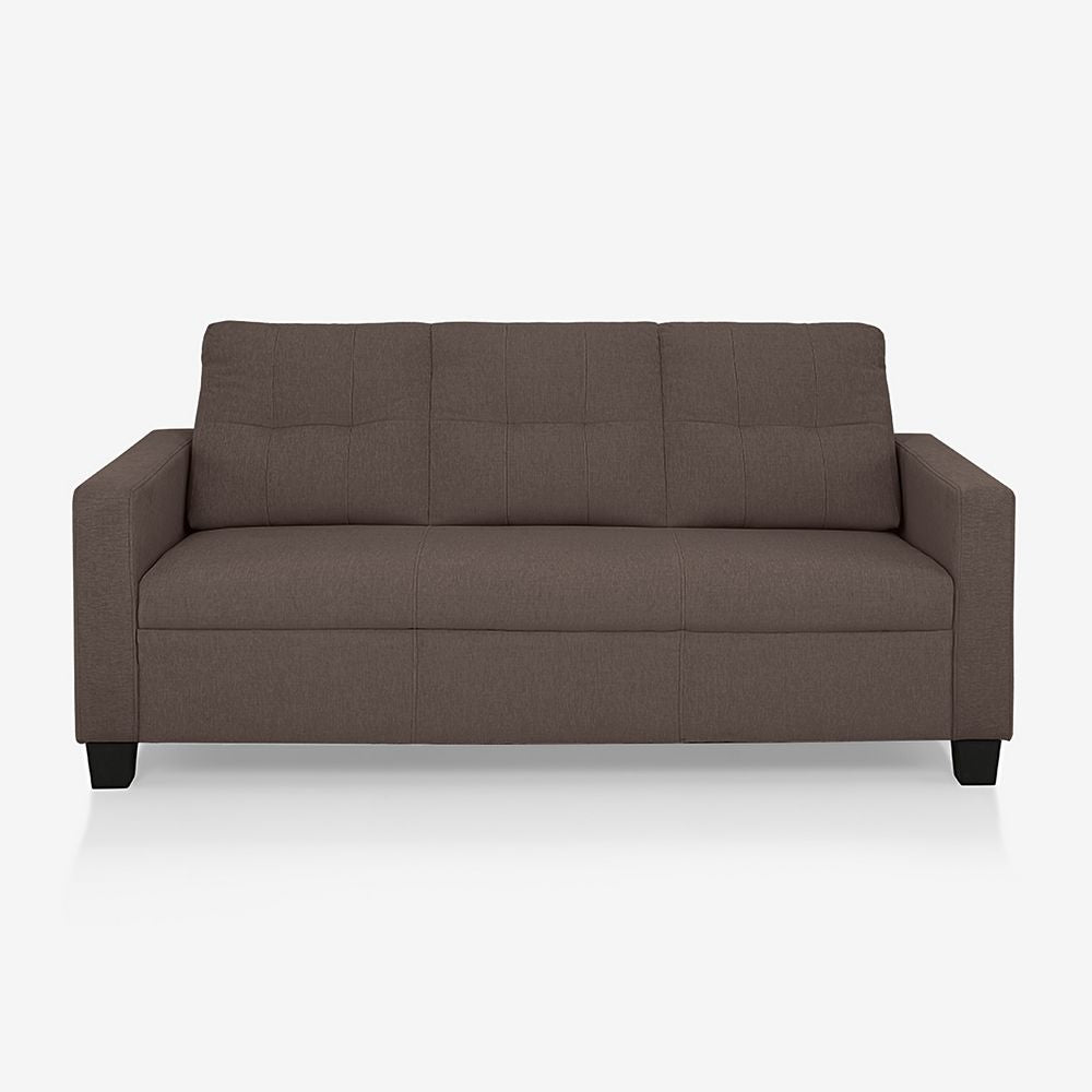 Ease Saddle Brown Fabric 3 Seater Sofa