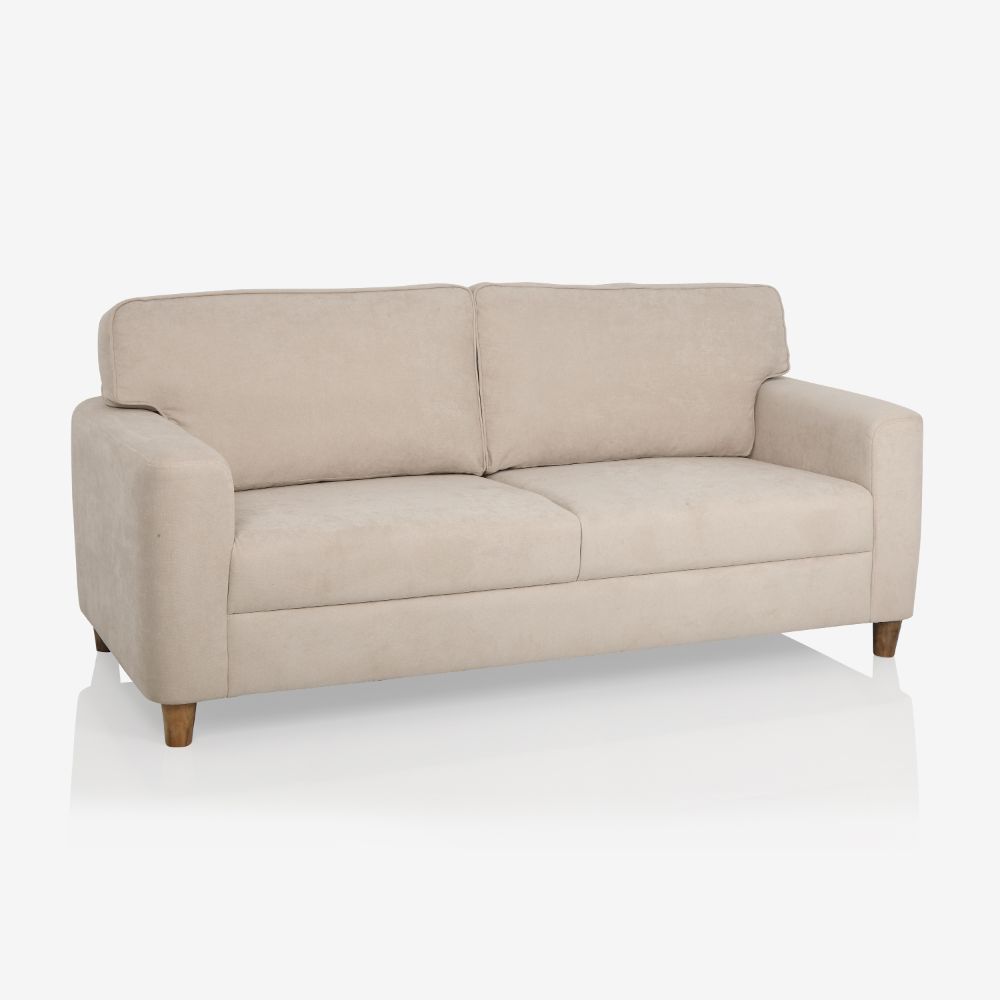 Utopia Beige Fabric 3 Seater Sofa