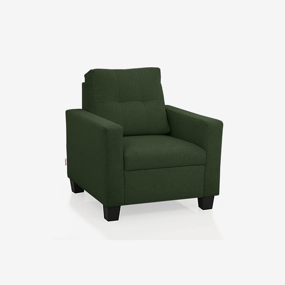 Ease Green Fabric 1 seater sofa