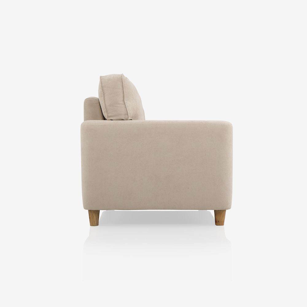 Utopia Beige Fabric 3 Seater Sofa