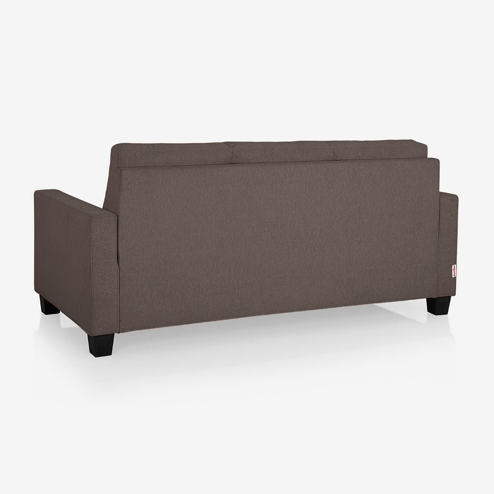 Ease Saddle Brown Fabric 3 Seater Sofa