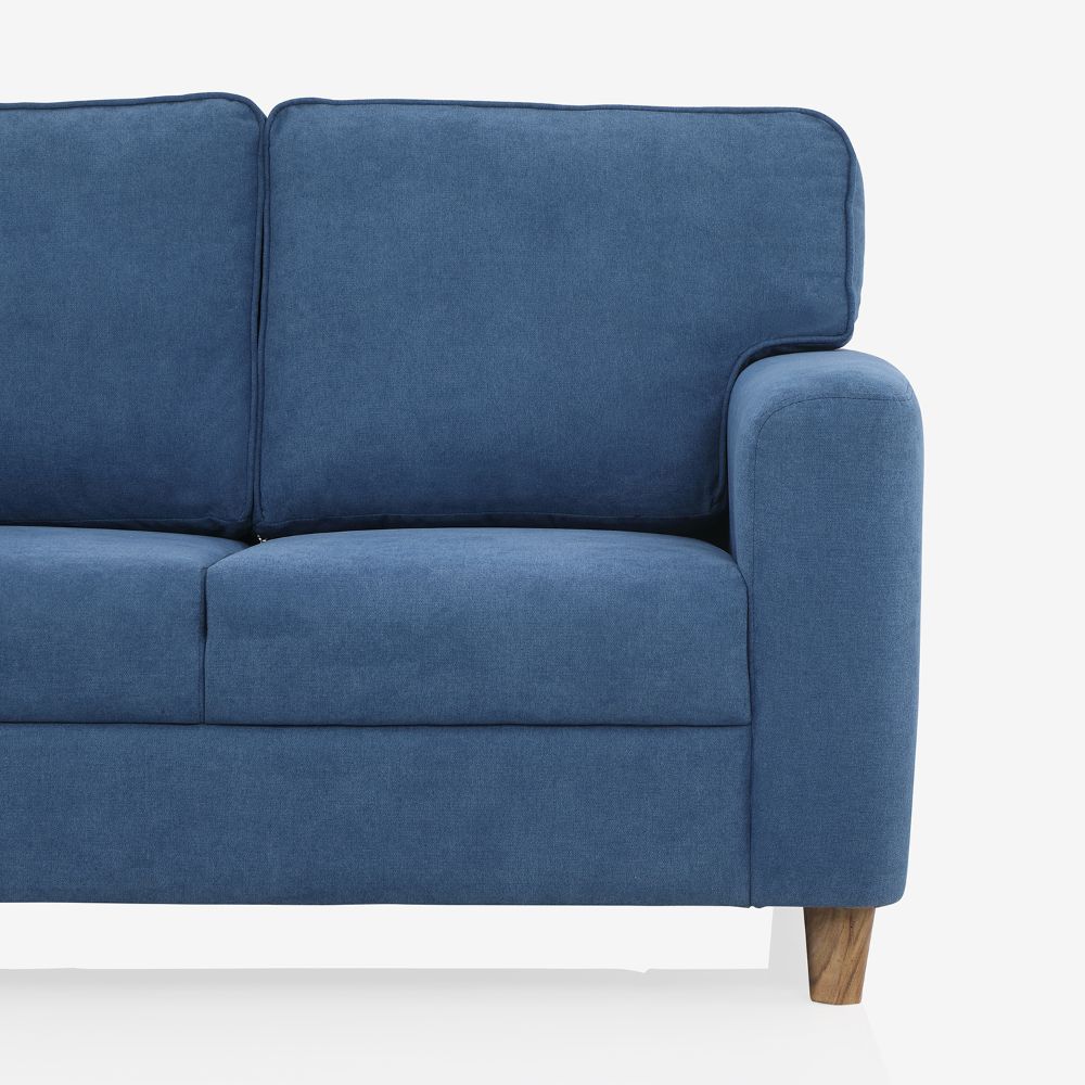 Utopia Blue Fabric 3 Seater Sofa