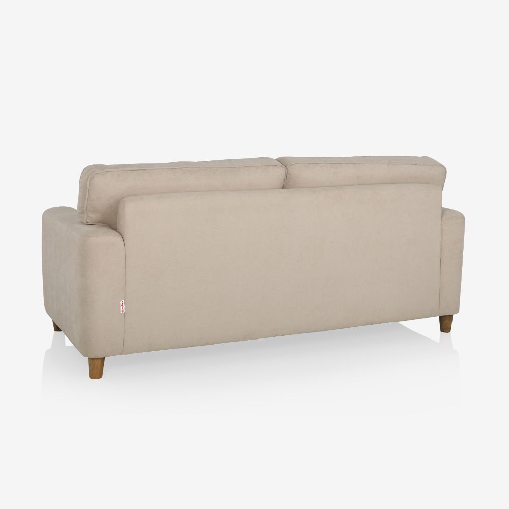 Utopia Beige Fabric 3 Seater Sofa