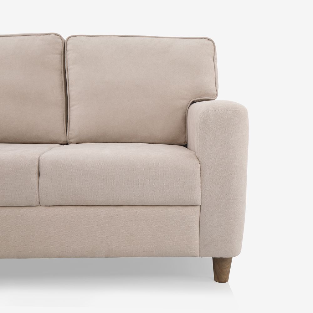 Utopia Beige Fabric 3 Seater Sofa