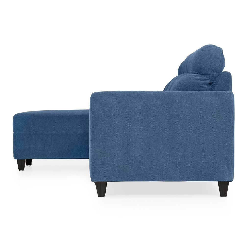 Zivo Plus Twilight Blue Fabric 2 Seater Sofa with Lounger