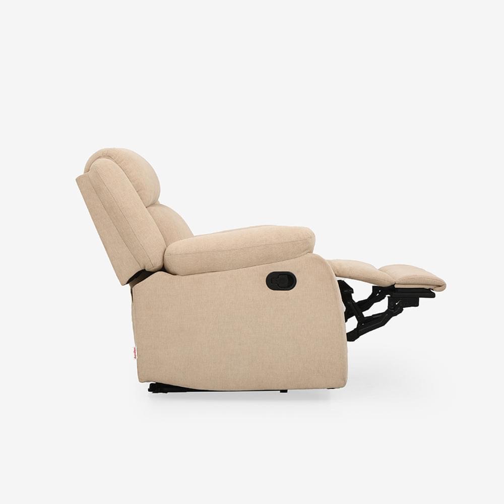 Avalon Beige Fabric Recliner