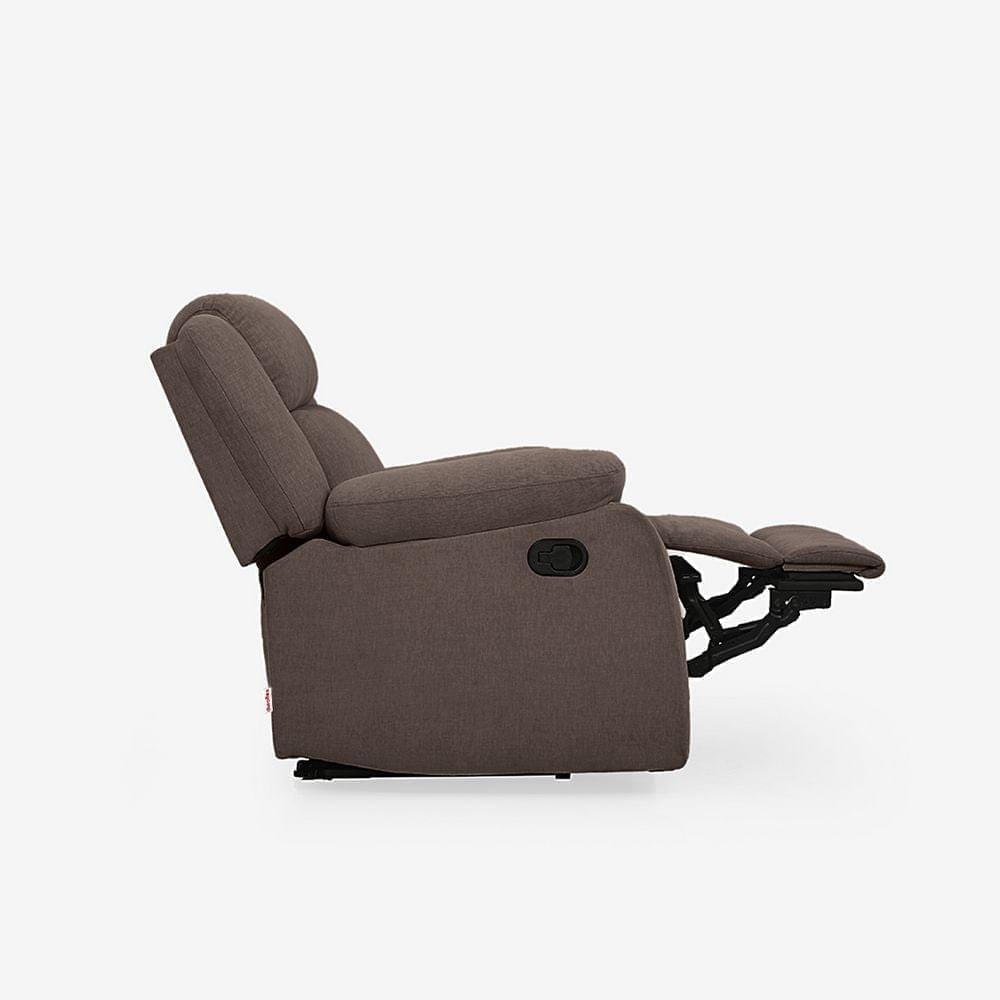 Avalon Dark Brown Fabric Recliner