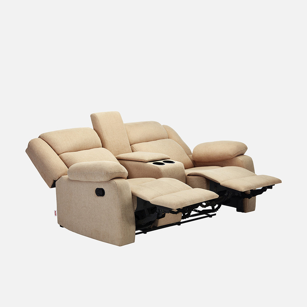 Avalon Twin Fabric Recliner |  2 seater | Beige |  Duroflex Furniture