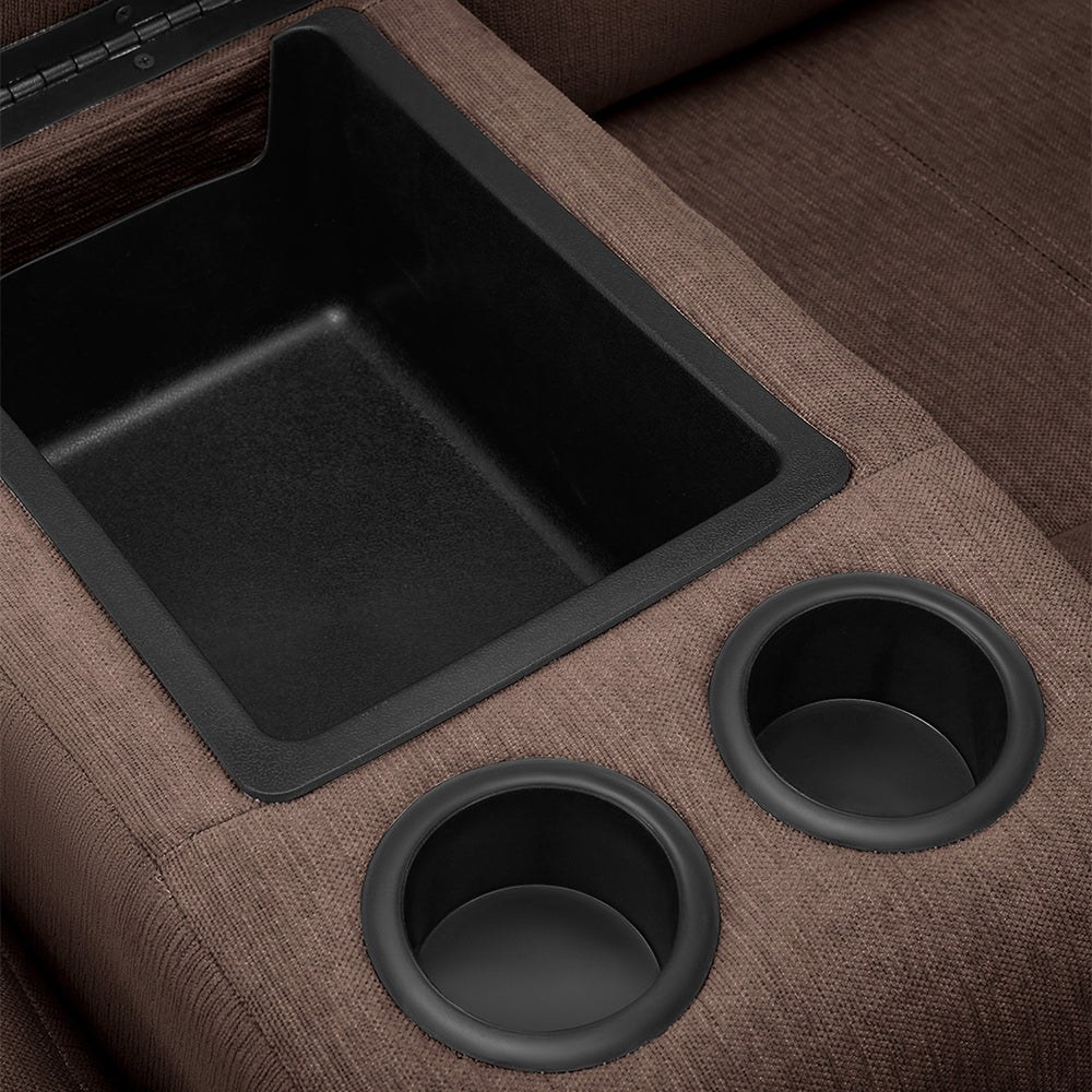 Avalon Twin Fabric Recliner |  2 seater | Dark Brown |  Duroflex Furniture