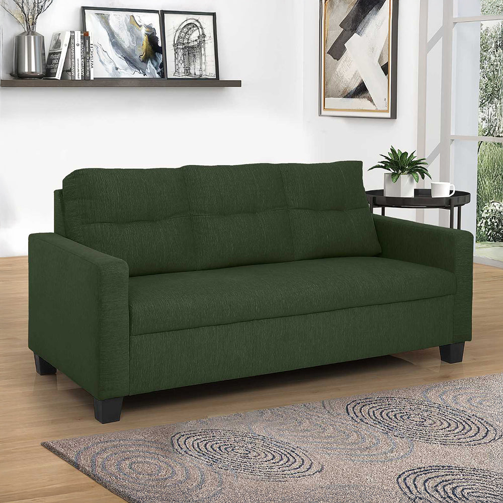 Ease Fabric Sofa | 3 seater | Green |  Duroflex Furniture