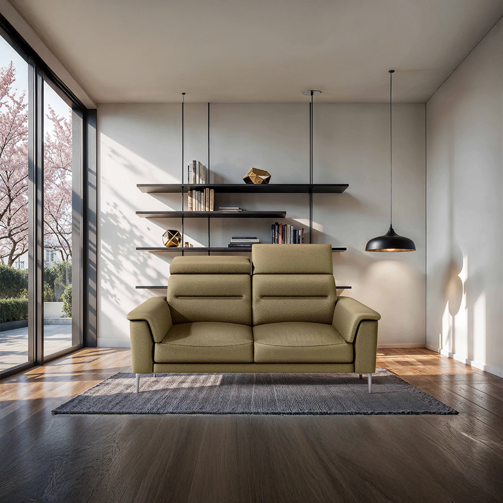 Cresendo 2 Seater Leatherette fabric - Pebble