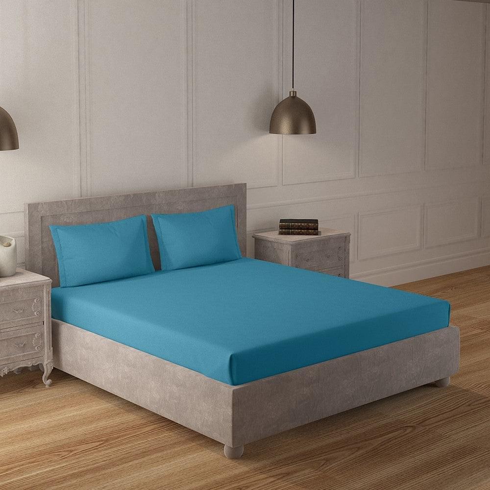 Blue Moon 100% Cotton 200 TC Solid Bedsheet Set