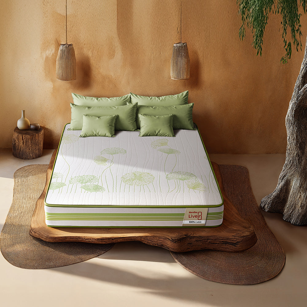 LiveIn 100% Latex Mattress |Duroflex |Mattresss