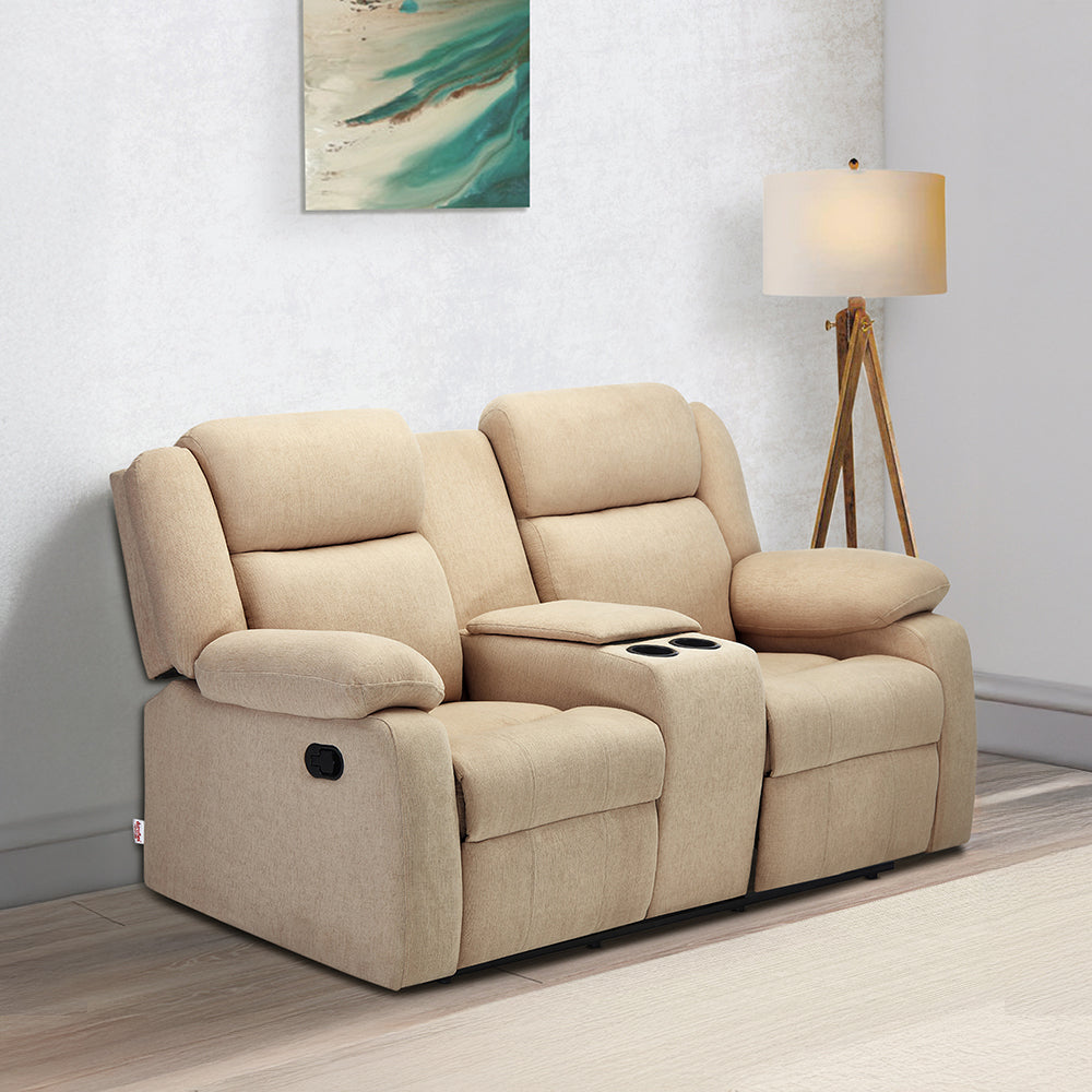 Avalon Twin Fabric Recliner |  2 seater | Beige |  Duroflex Furniture