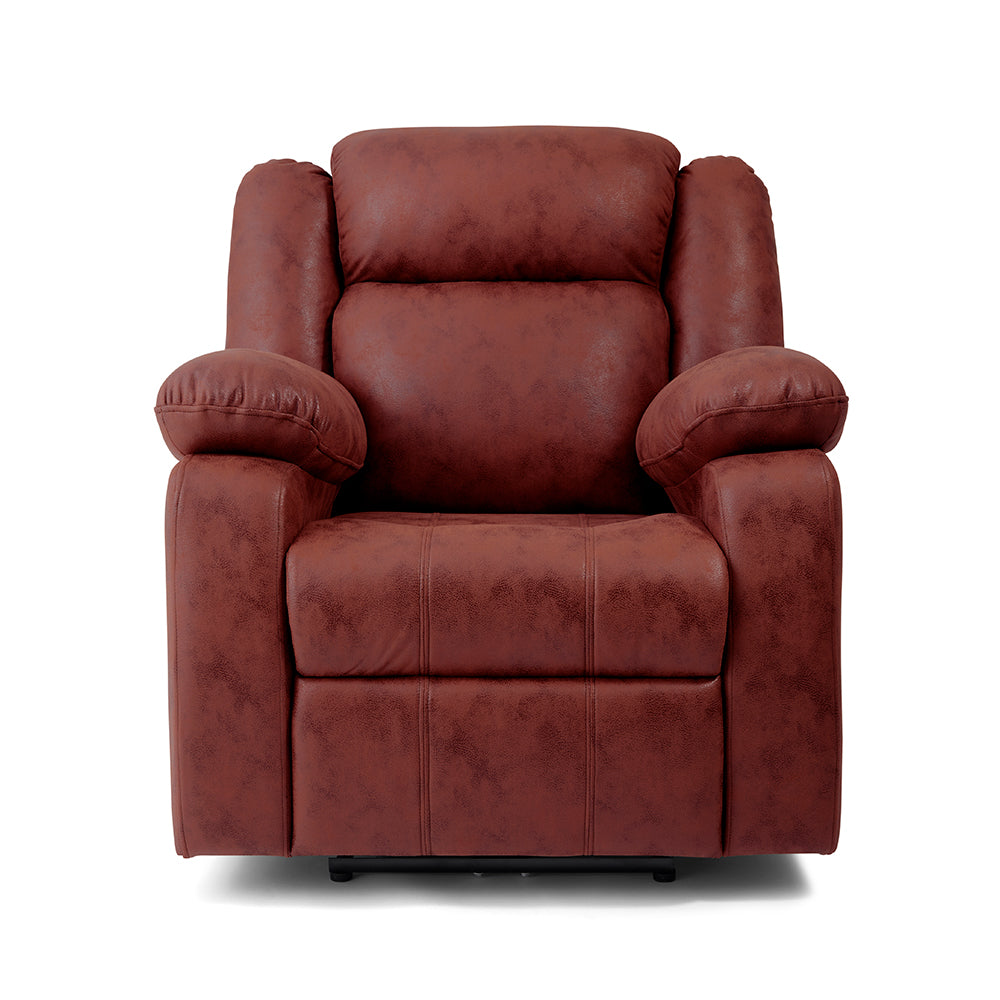 Avalon Motorized Electric Powered  Suede Recliner |  1 seater | Crimson Red |  Duroflex Furniture