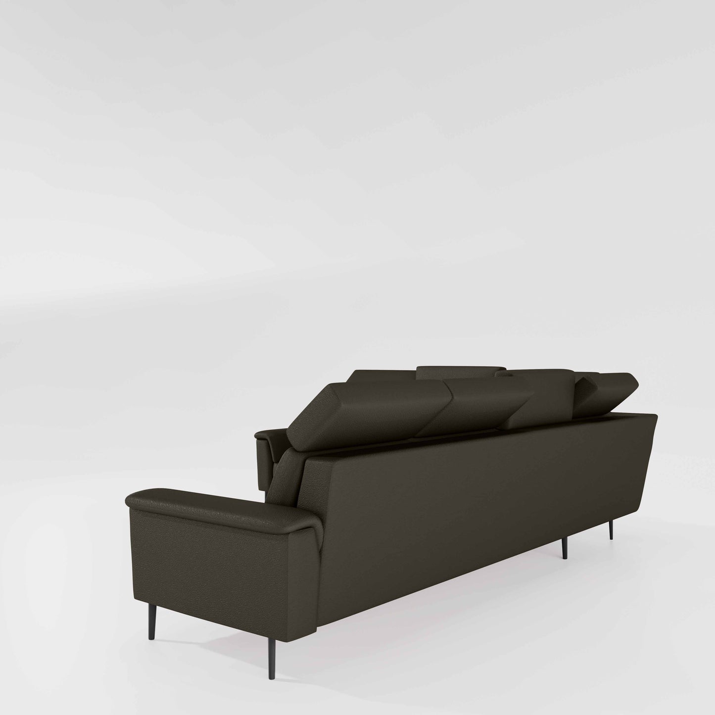 Crescendo 2 Seater + Corner + 3 Seater Leatherette Fabric - Pewter Grey