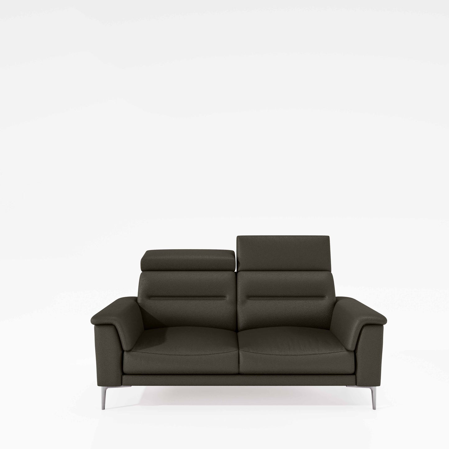 Cresendo 2 Seater Leatherette fabric - Pewter Grey