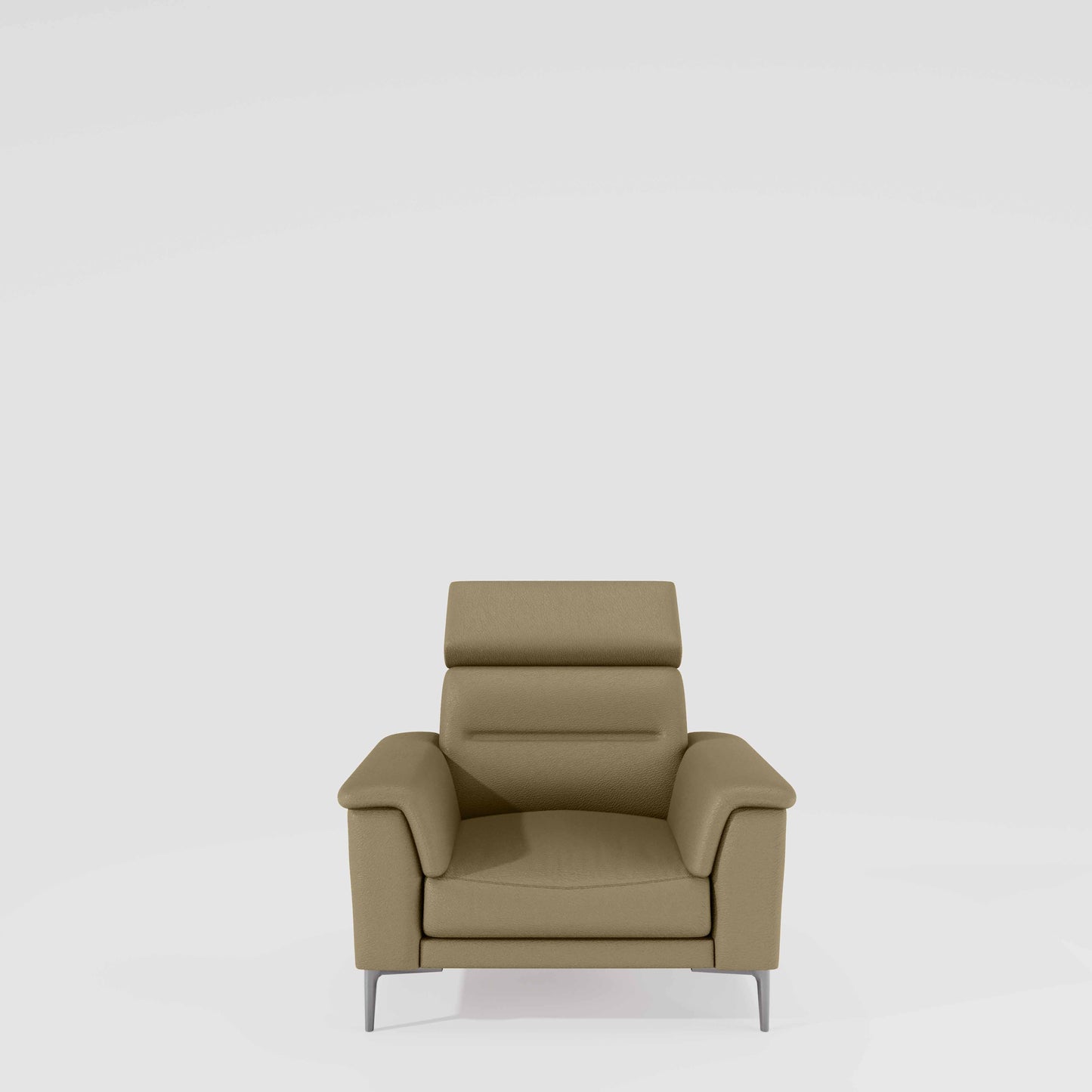 Cresendo 1 Seater Leatherette fabric - Pebble