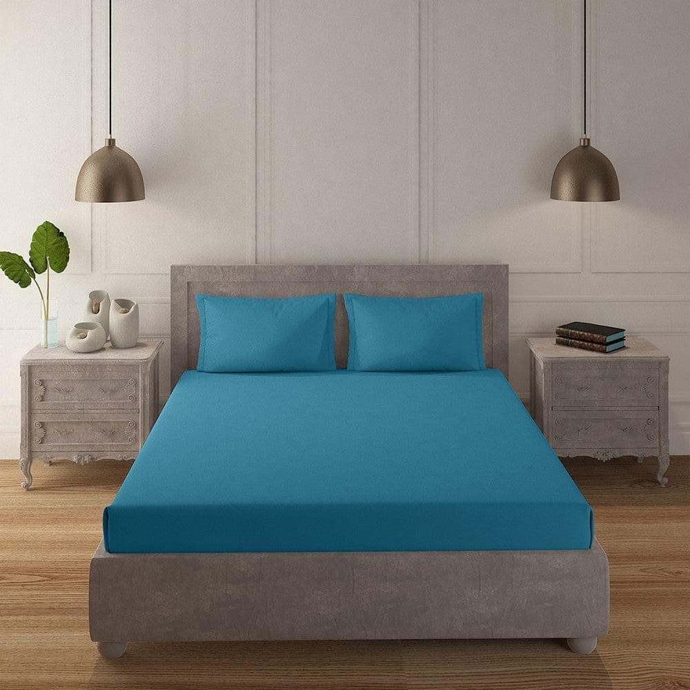 Blue Moon 100% Cotton 200 TC Solid Bedsheet Set