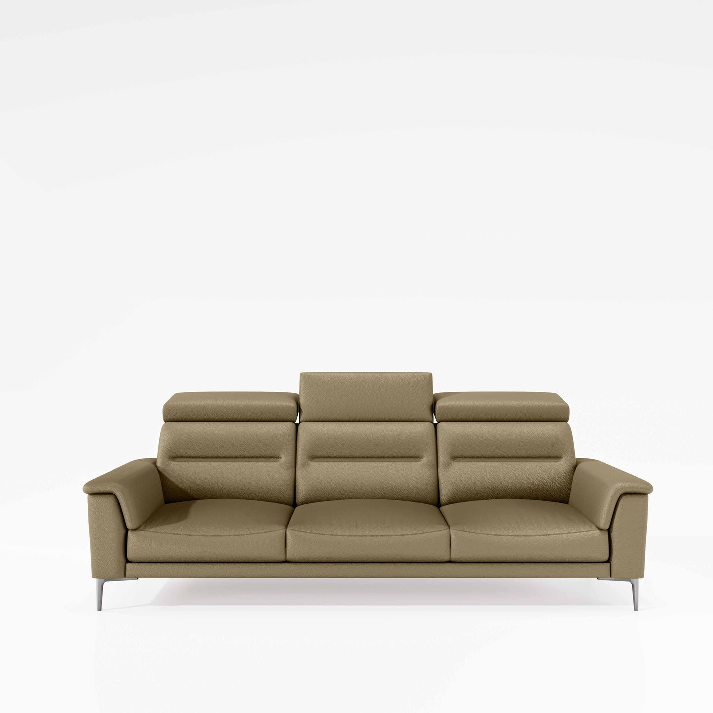 Cresendo 3 Seater Leatherette fabric - Pebble
