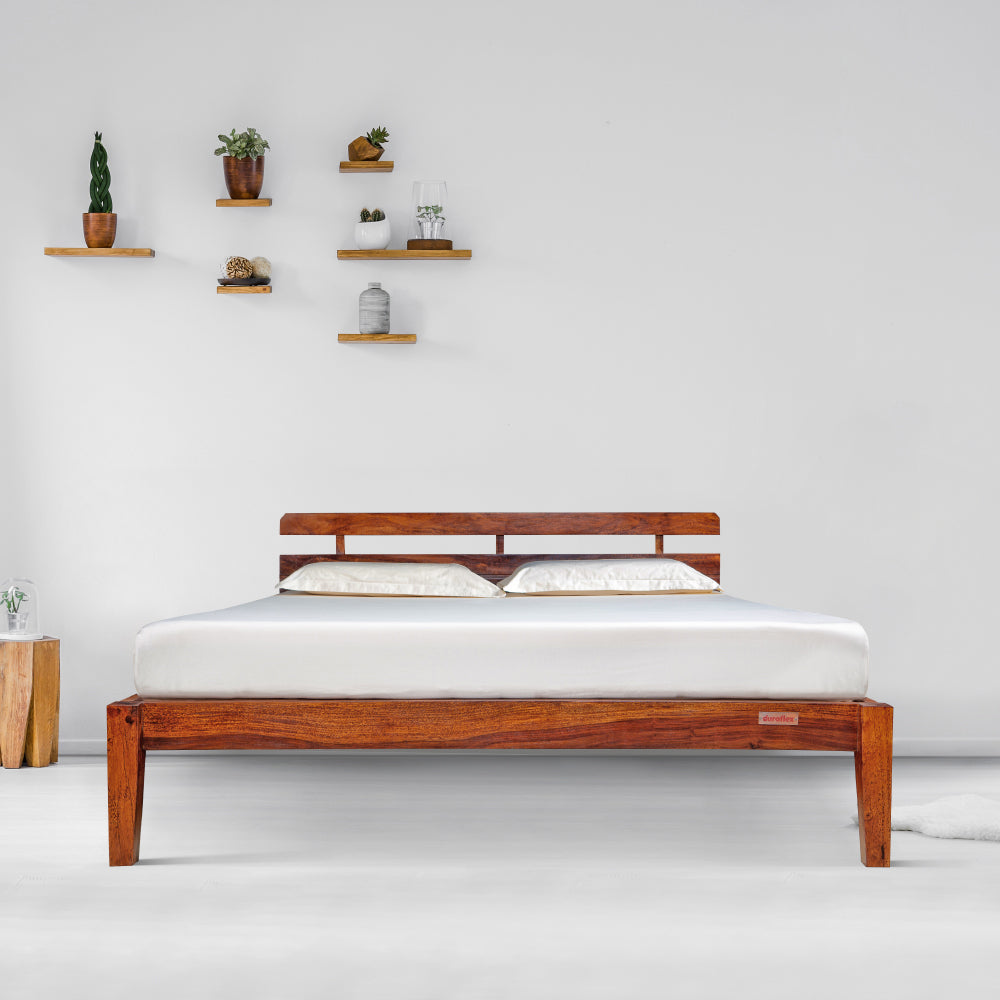 Admire Sheesham Wood Bed With Storage | Solid wood | Traditional design | Duroflex Furniture