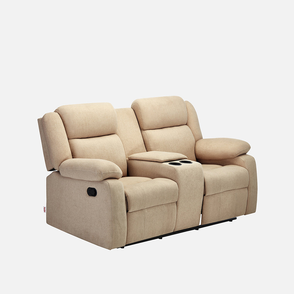 Avalon Twin Fabric Recliner |  2 seater | Beige |  Duroflex Furniture