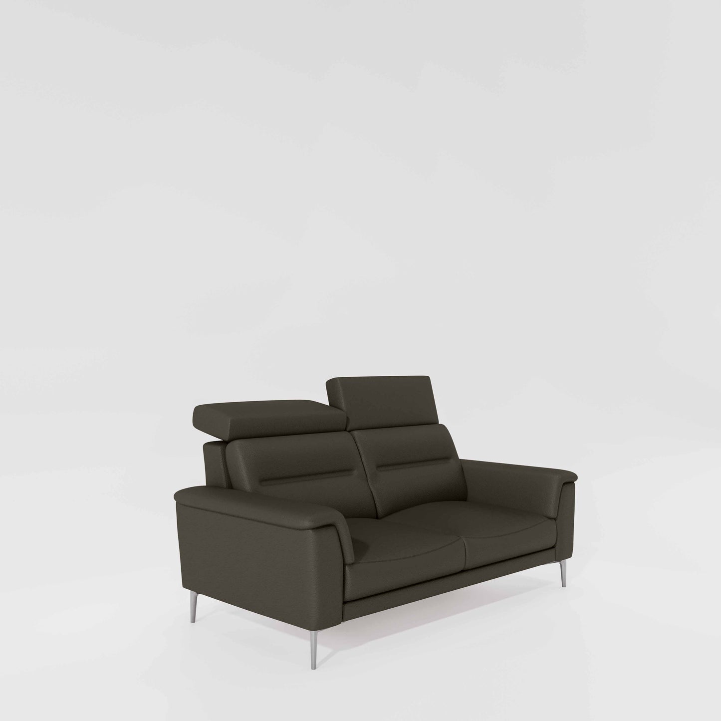 Cresendo 2 Seater Leatherette fabric - Pewter Grey