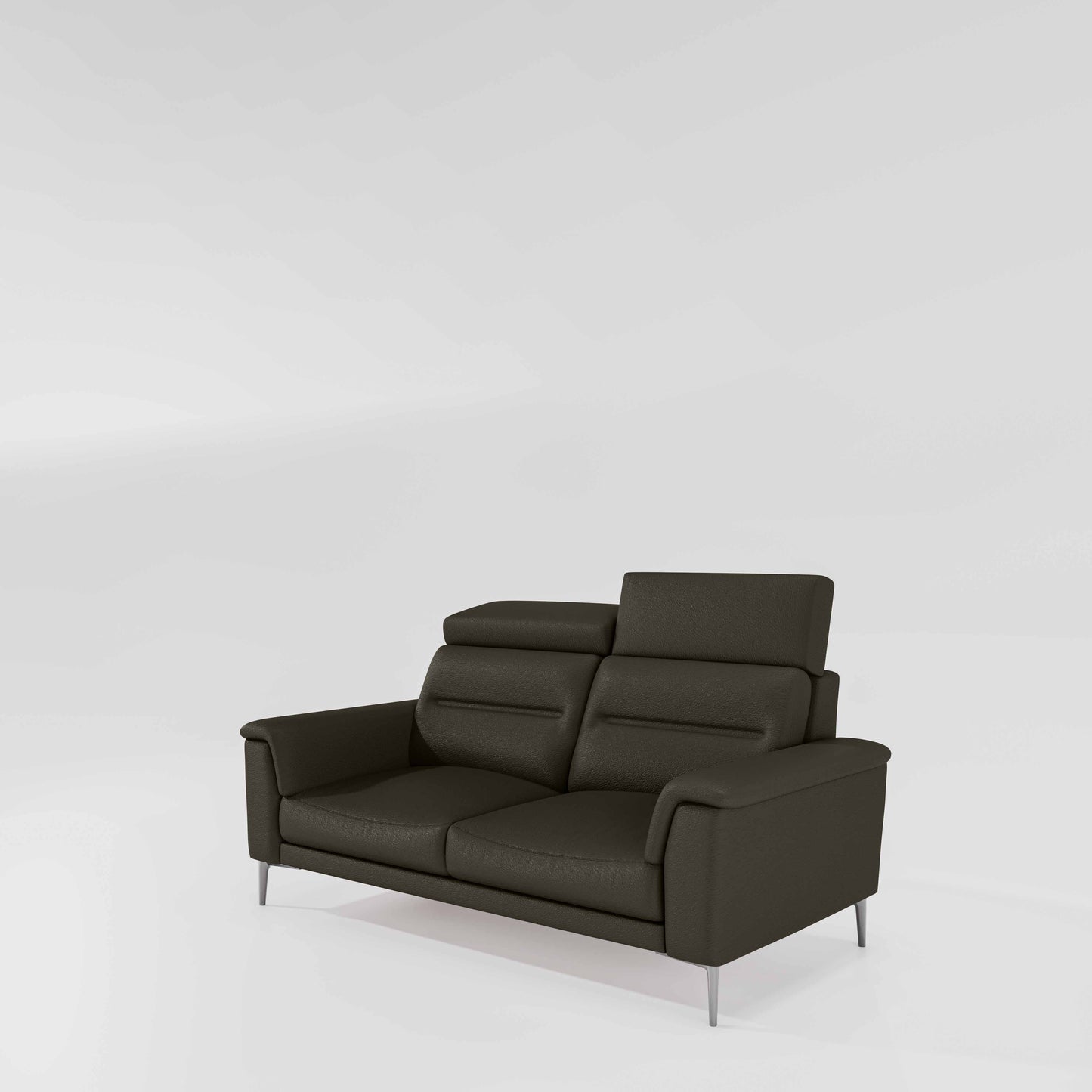 Cresendo 2 Seater Leatherette fabric - Pewter Grey