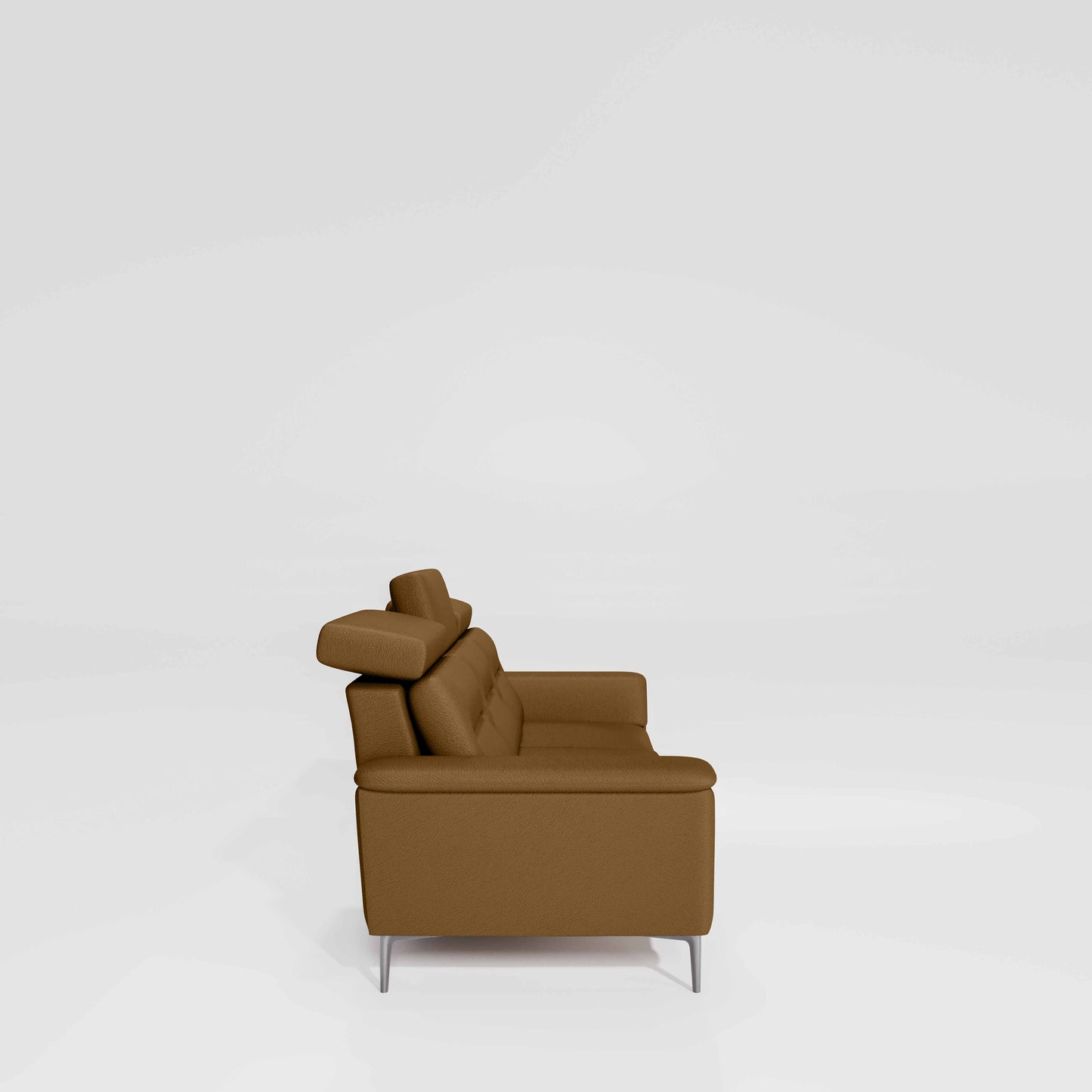Cresendo 3 Seater Leatherette fabric - Tobacco Brown