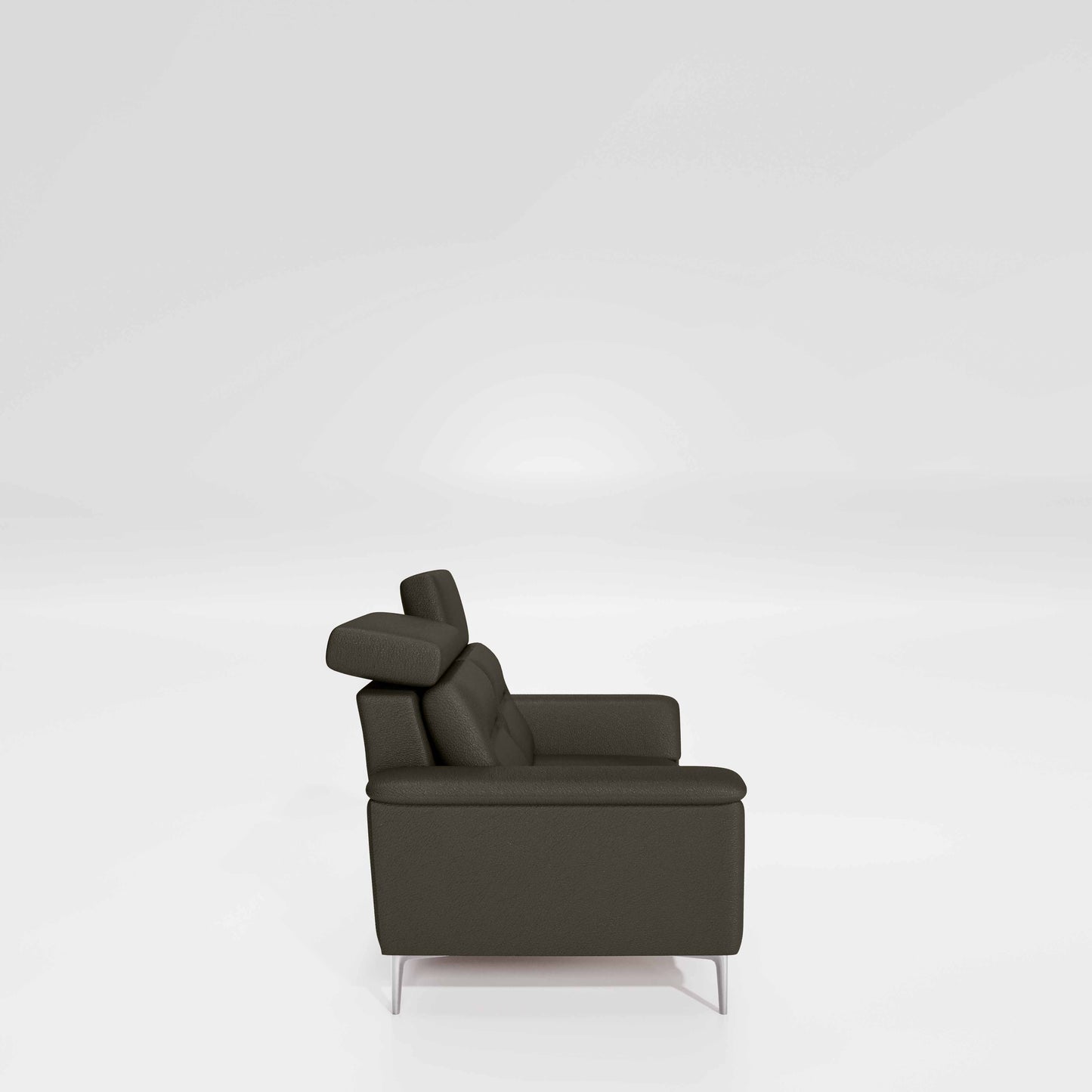 Cresendo 2 Seater Leatherette fabric - Pewter Grey