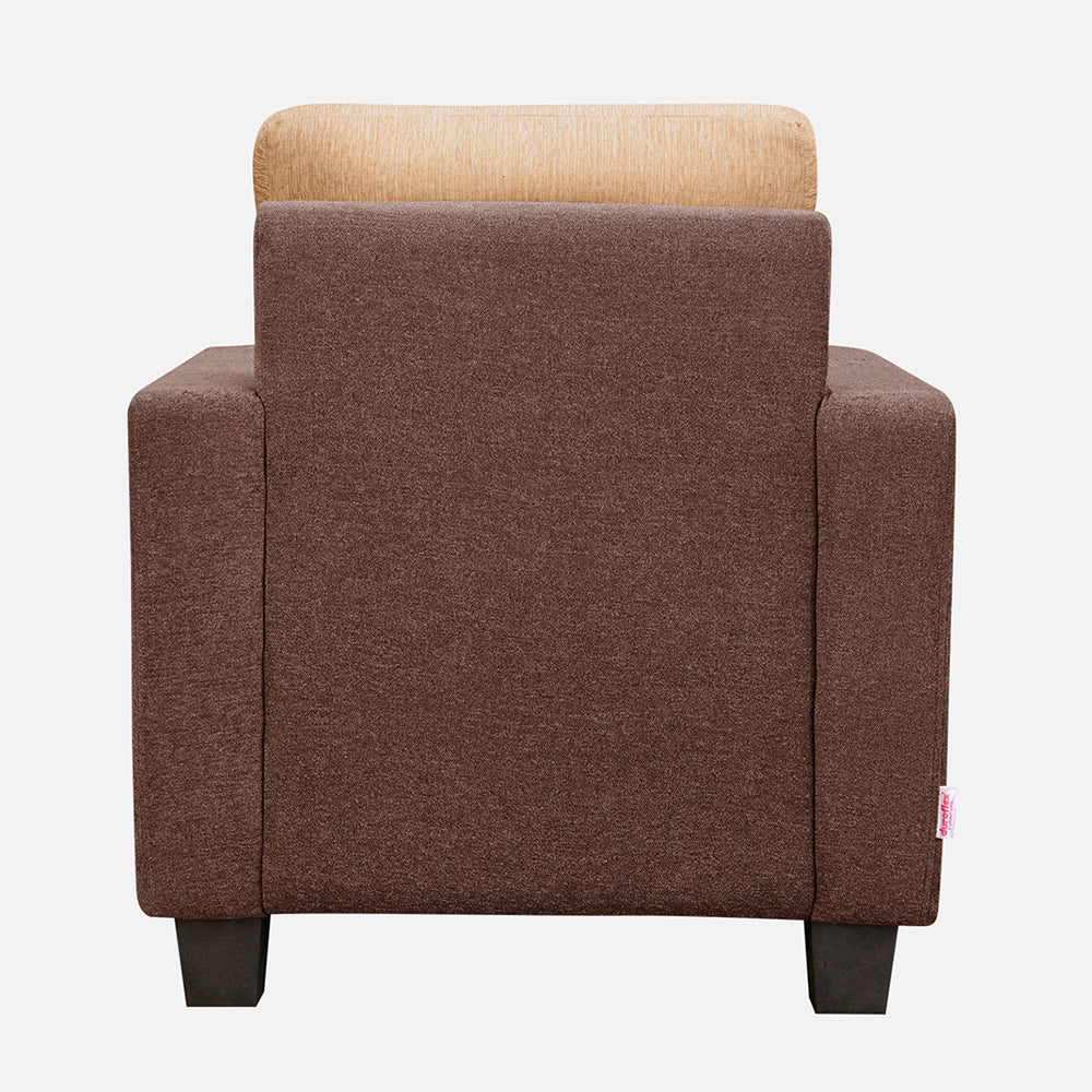 Ease Fabric Sofa | 1 seater | Sand Brown | Duroflex Furniture