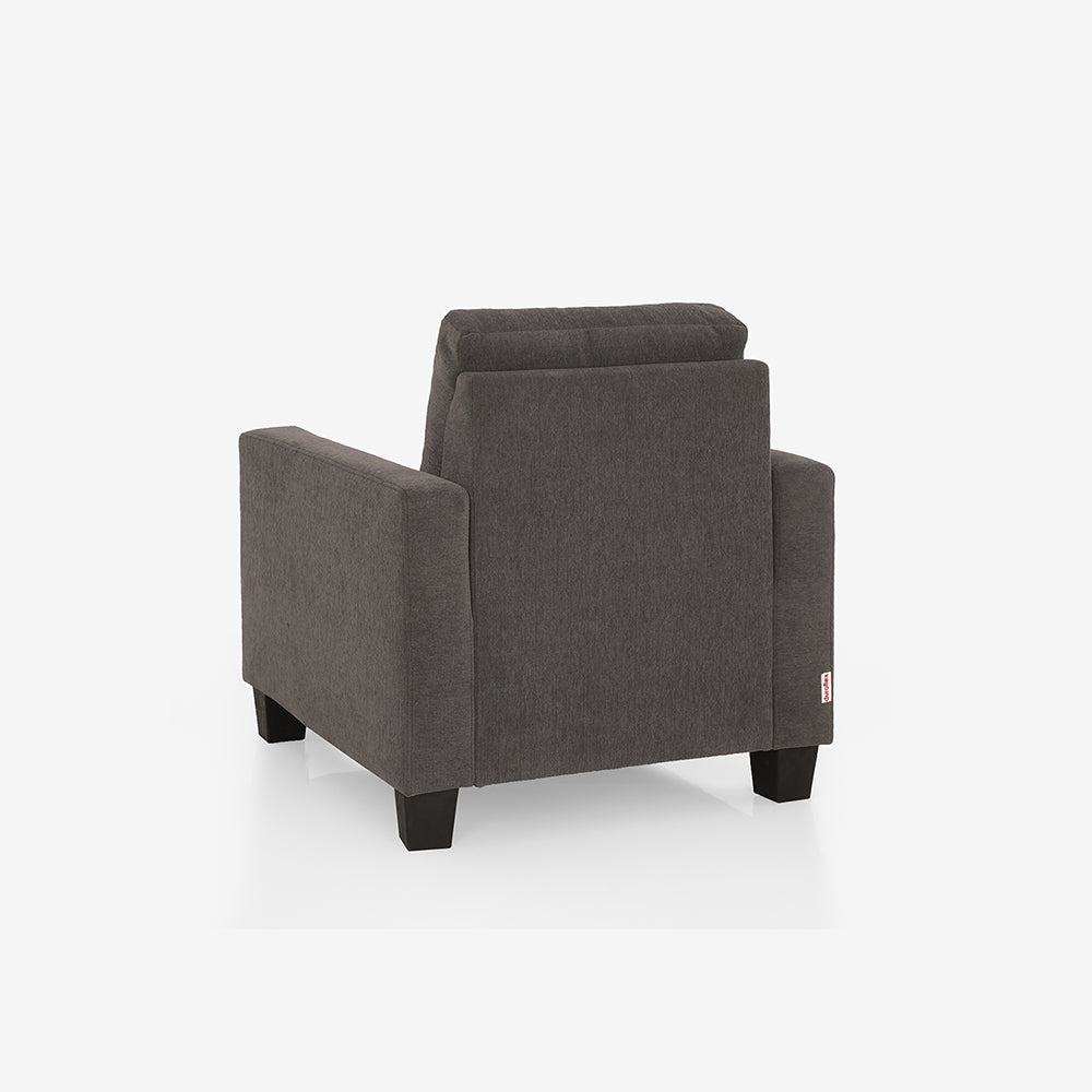 Ease Fabric Sofa | 1 seater | Grey | Duroflex Furniture