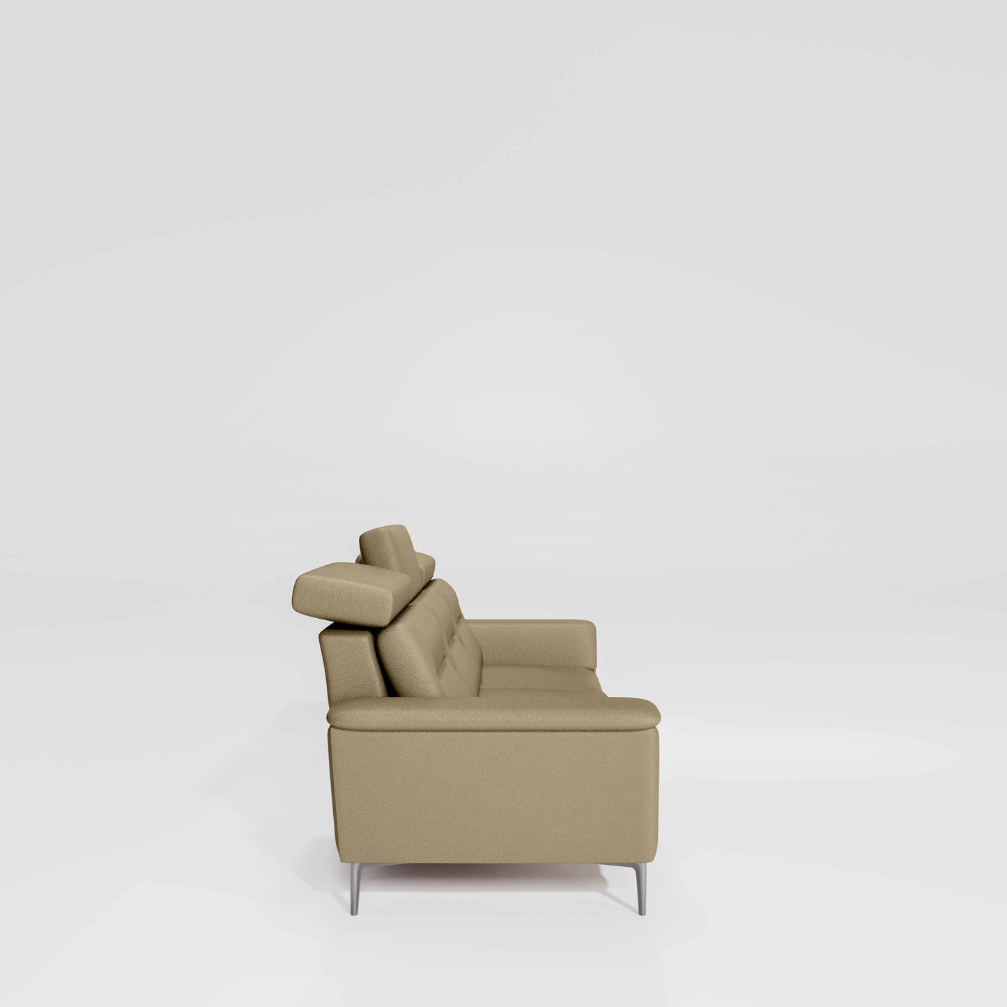 Cresendo 3 Seater Leatherette fabric - Pebble