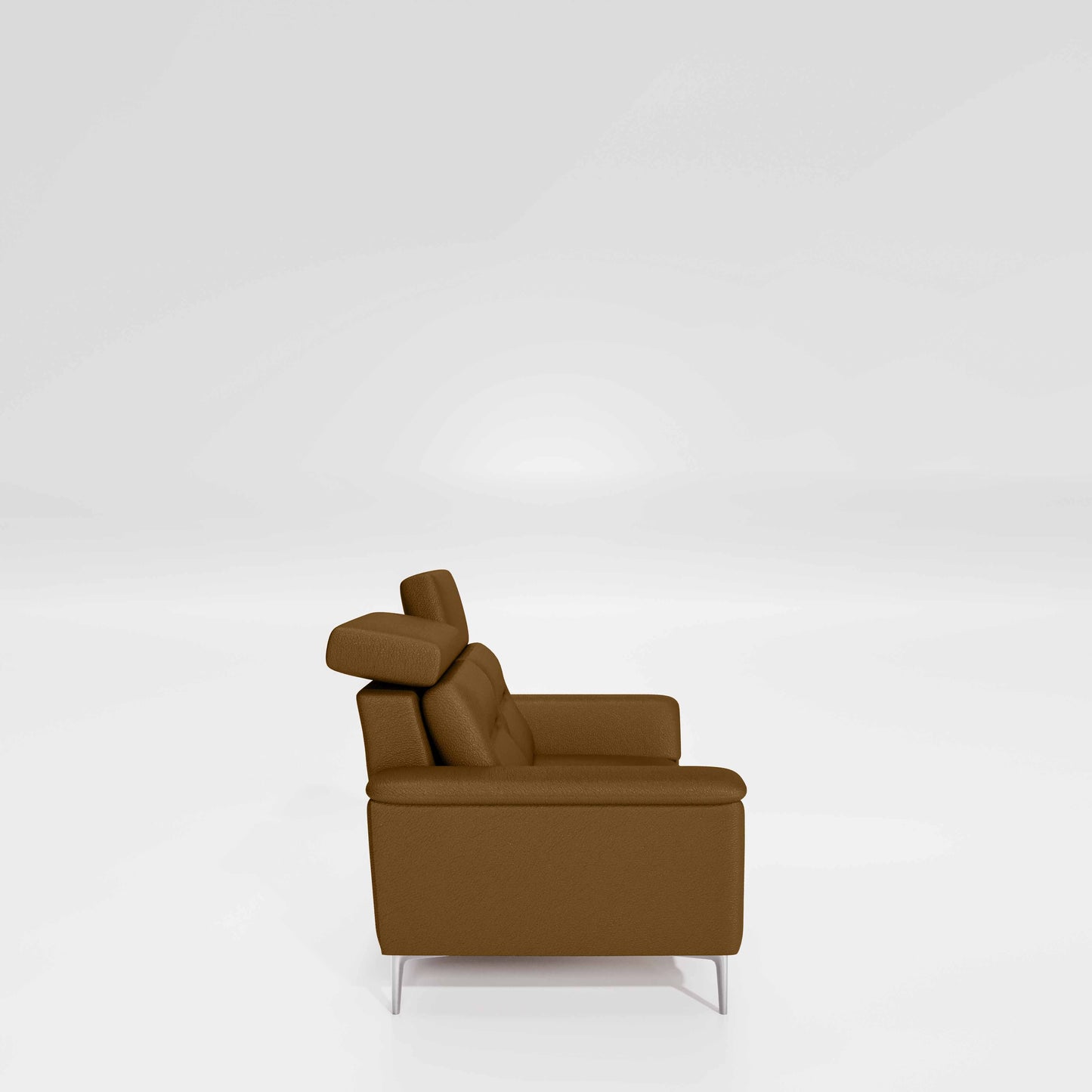 Cresendo 2 Seater Leatherette fabric - Tobacco Brown