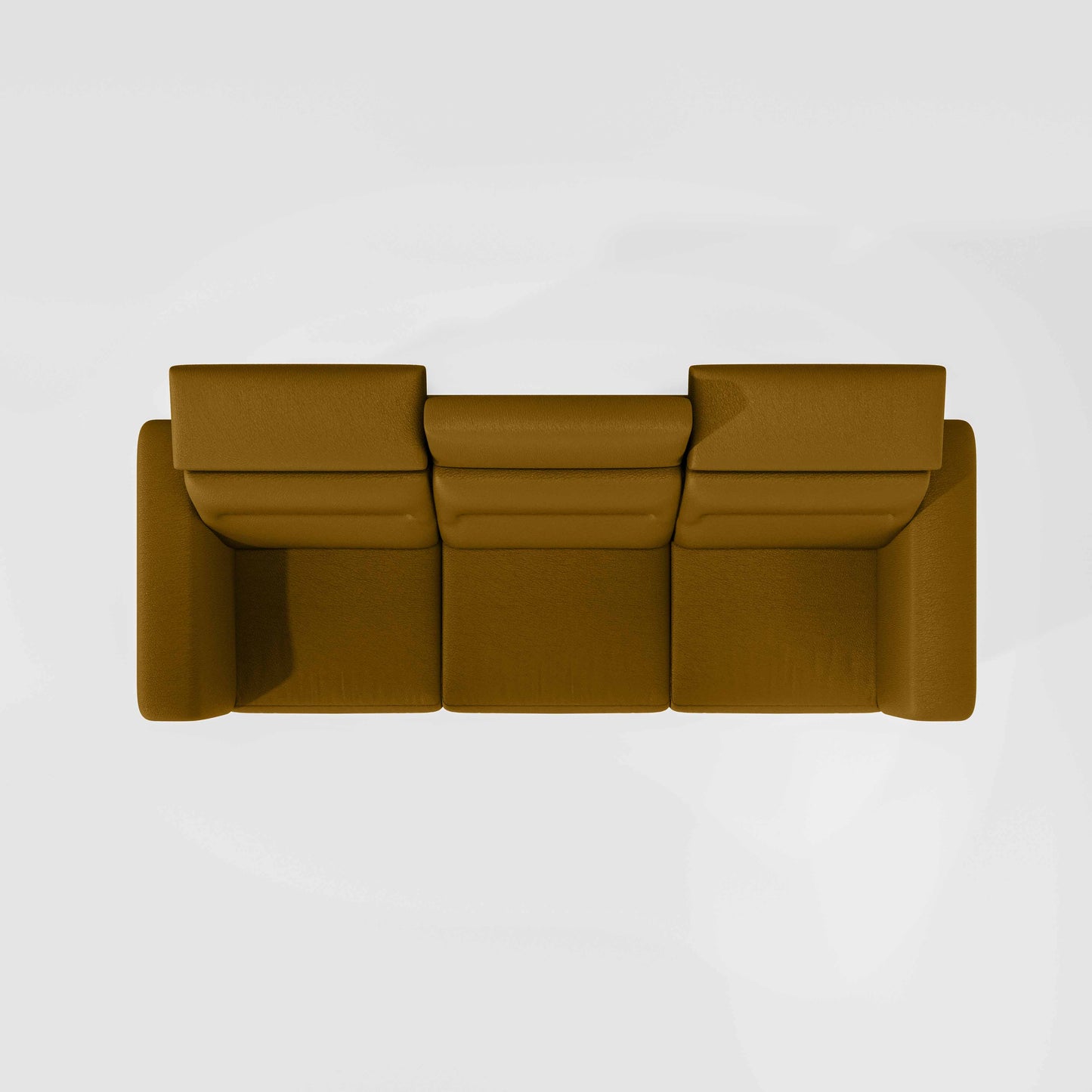 Cresendo 3 Seater Leatherette fabric - Golden Orange