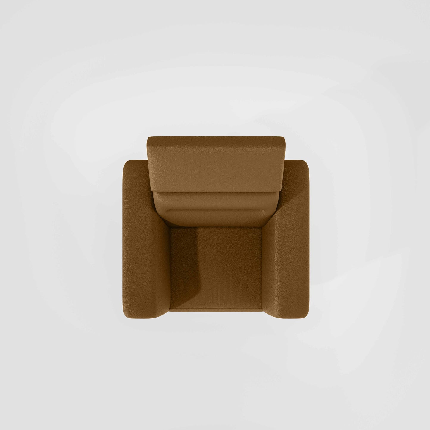 Cresendo 1 Seater Leatherette fabric - Tobacco Brown