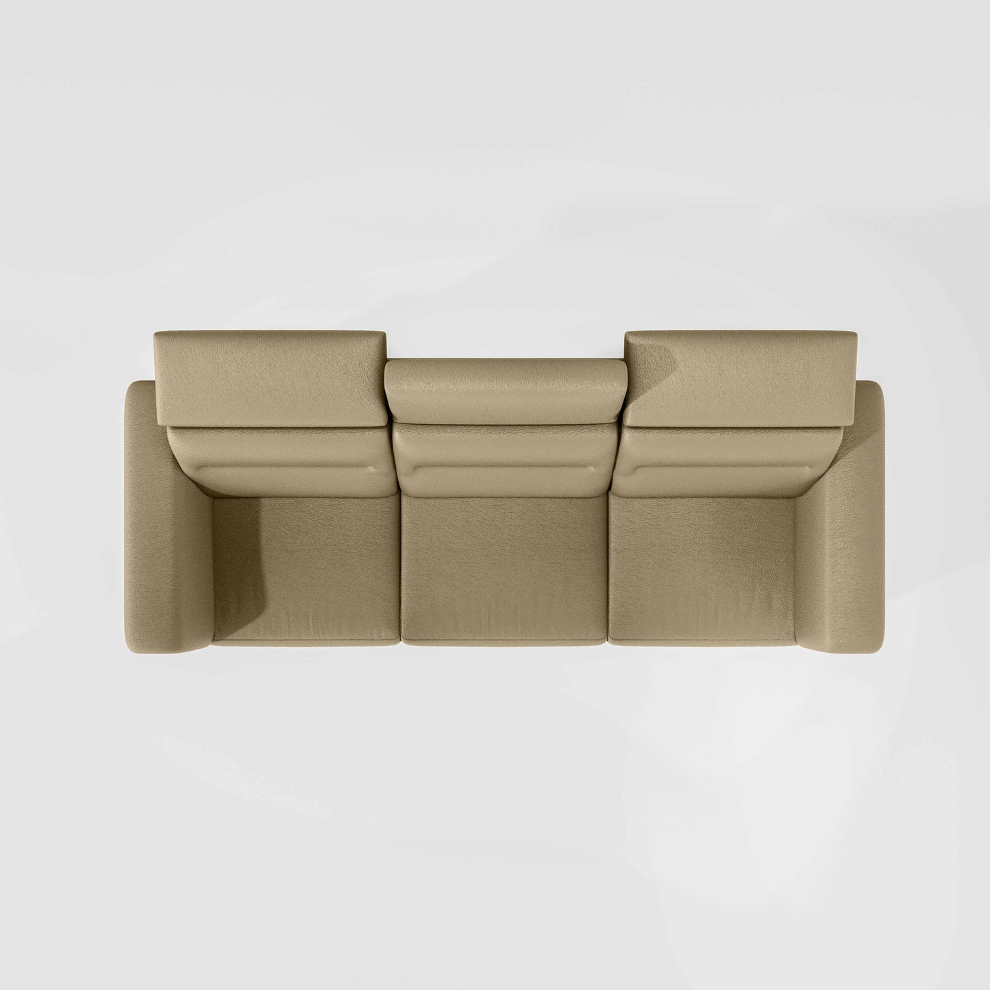 Cresendo 3 Seater Leatherette fabric - Pebble