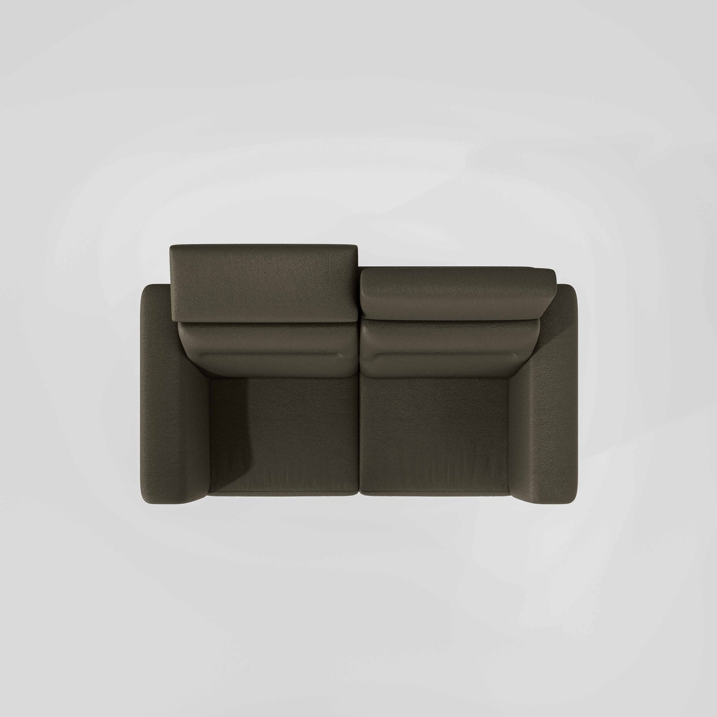 Cresendo 2 Seater Leatherette fabric - Pewter Grey