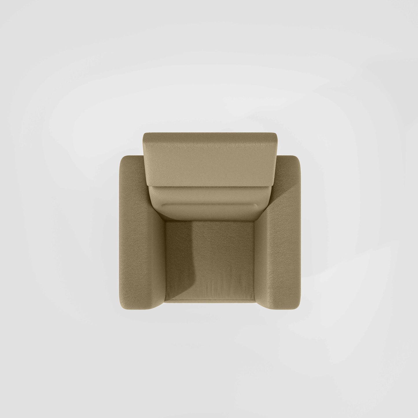 Cresendo 1 Seater Leatherette fabric - Pebble