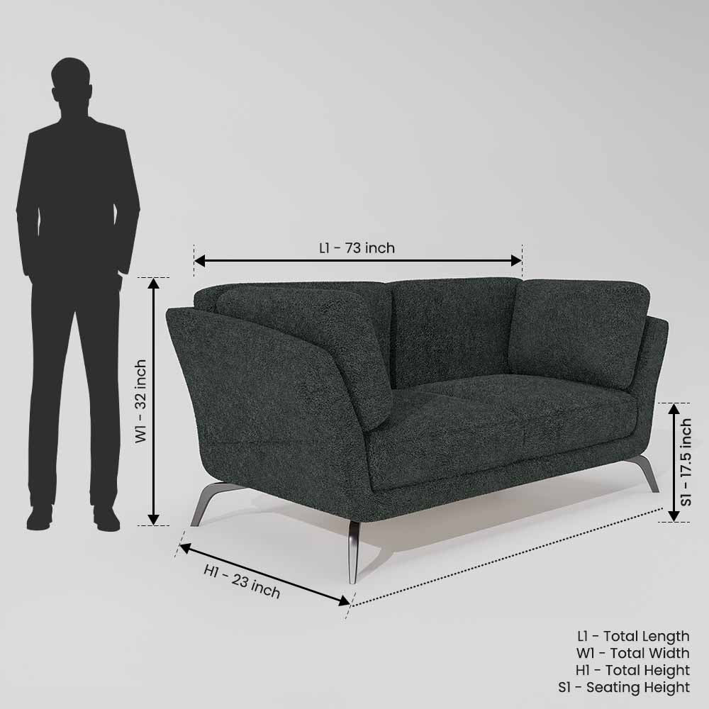 Symphony 2 Seater Boucle Fabric - Sedona Sage