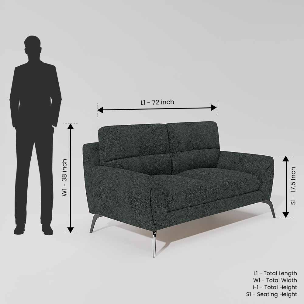 Octave 2 Seater Boucle Fabric - Sedona sage