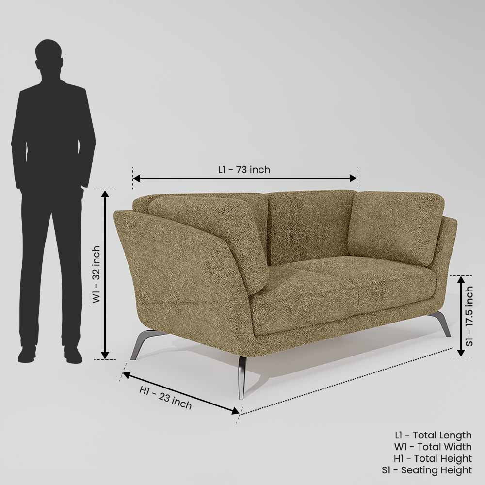 Symphony 2 Seater Boucle Fabric - Irish Cream