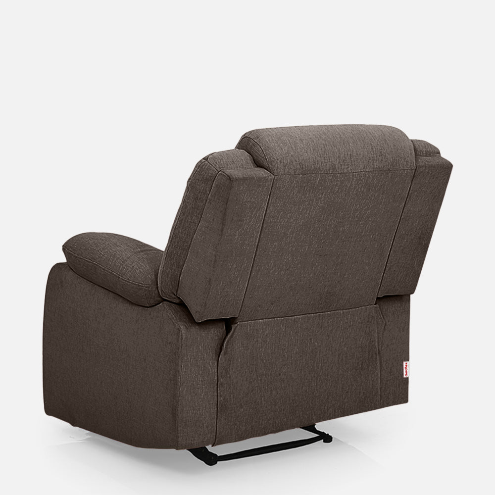 Avalon Motorized Electric Powered Fabric Recliner | 1 seater | Saddle Brown | Duroflex Furniture