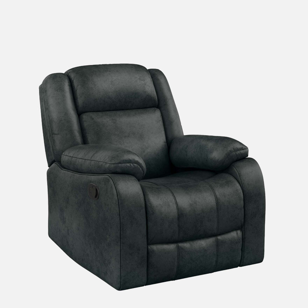 Avalon Midnight Blue Suede Recliner