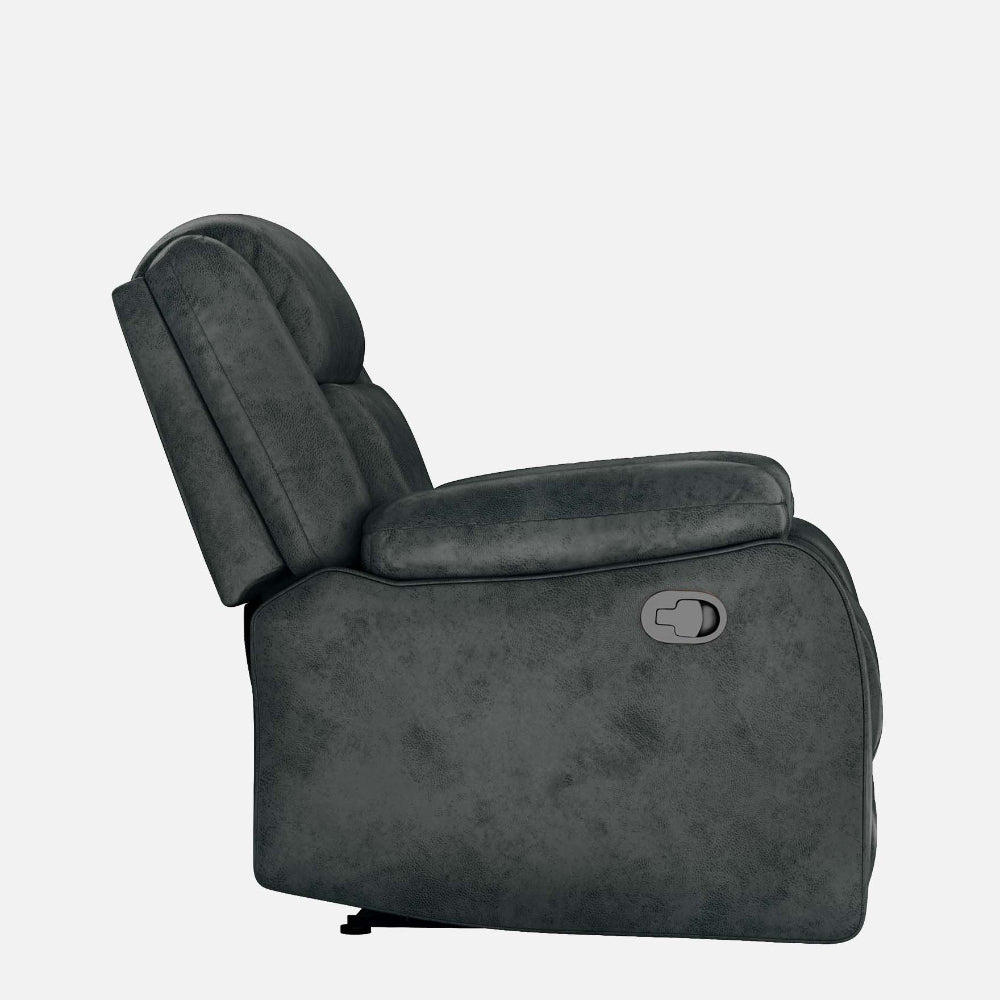 Avalon Midnight Blue Suede Recliner