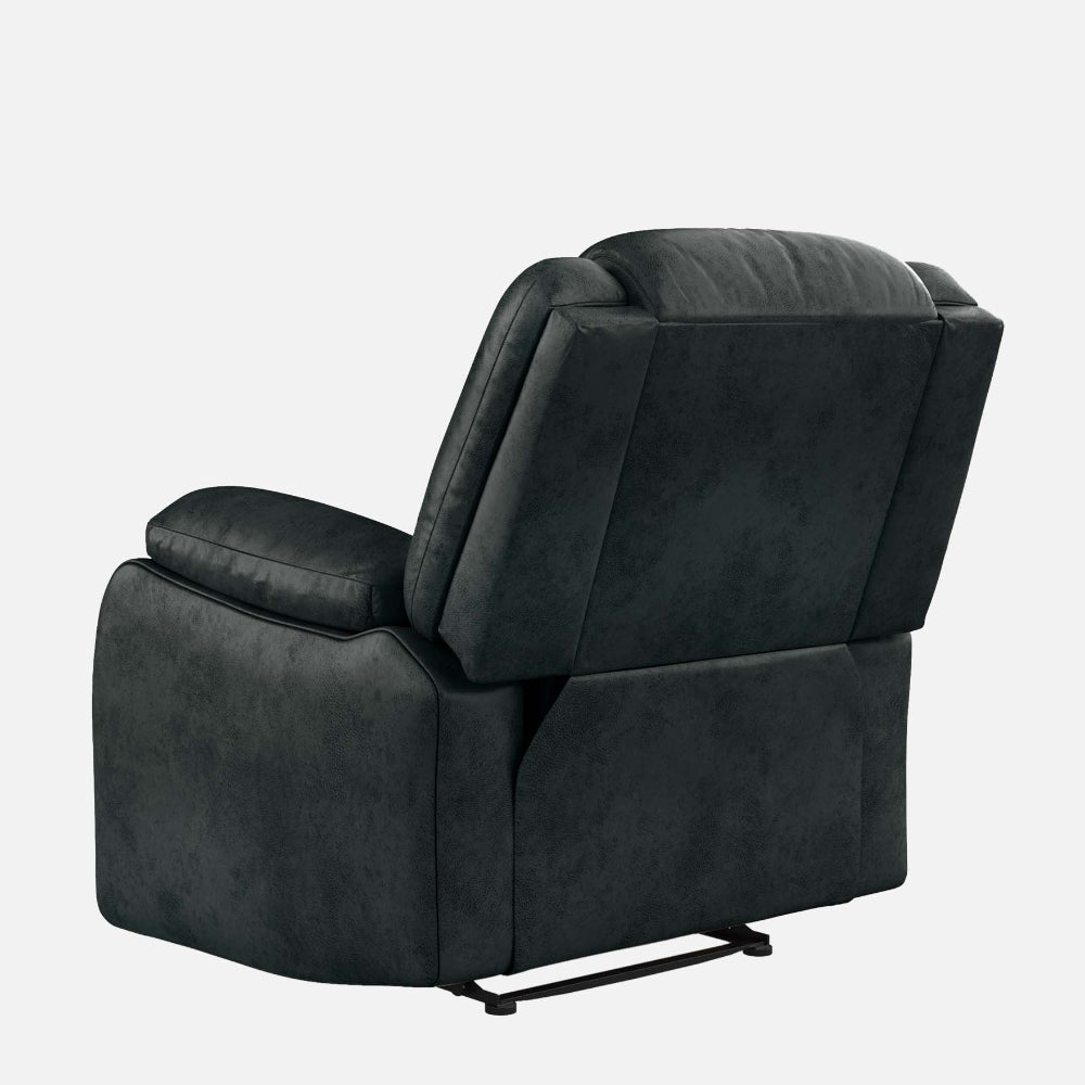 Avalon Midnight Blue Suede Recliner