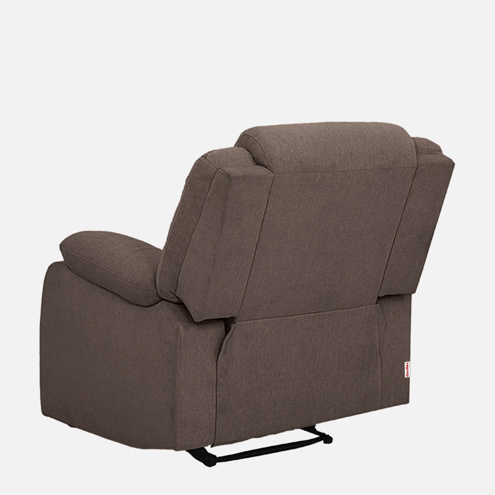 Avalon Motorized Electric Powered Saddle Brown Fabric Recliner