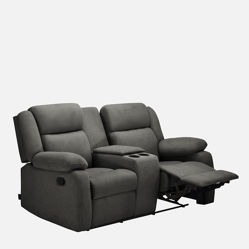 Avalon Twin Fabric Recliner |  2 seater | Grey |  Duroflex Furniture