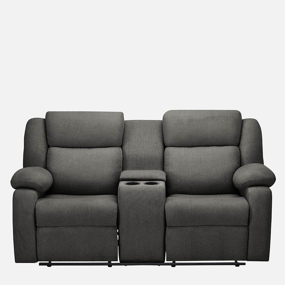 Avalon Twin Fabric Recliner |  2 seater | Grey |  Duroflex Furniture